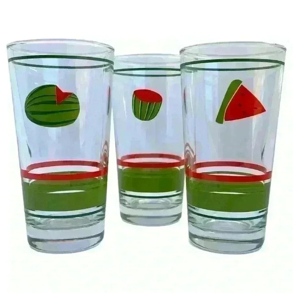 Set of 6 watermelon drinking glasses - Picture 4 of 10